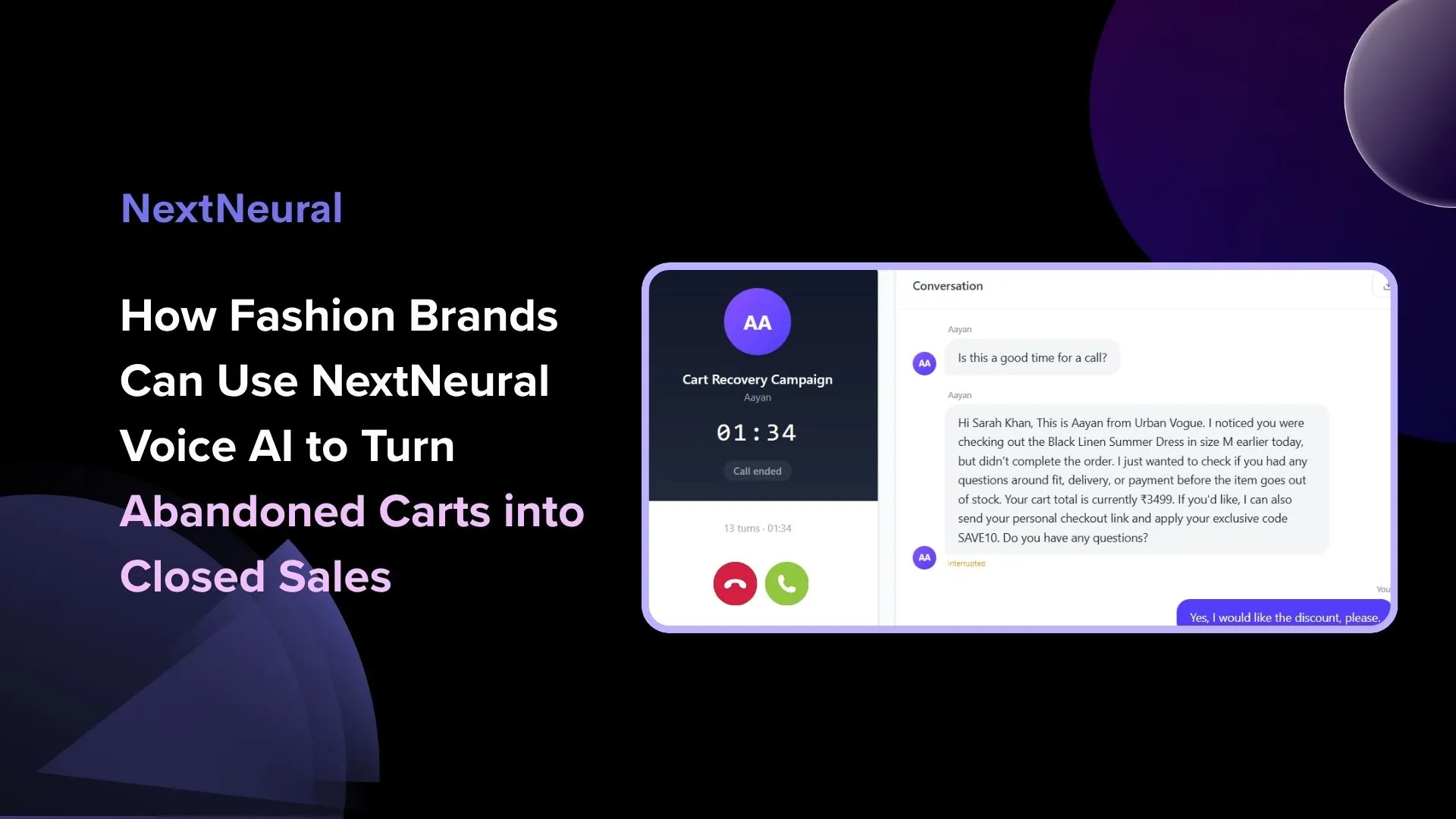 How Fashion Brands Can Use NextNeural Voice AI to Turn Abandoned Carts into Closed Sales